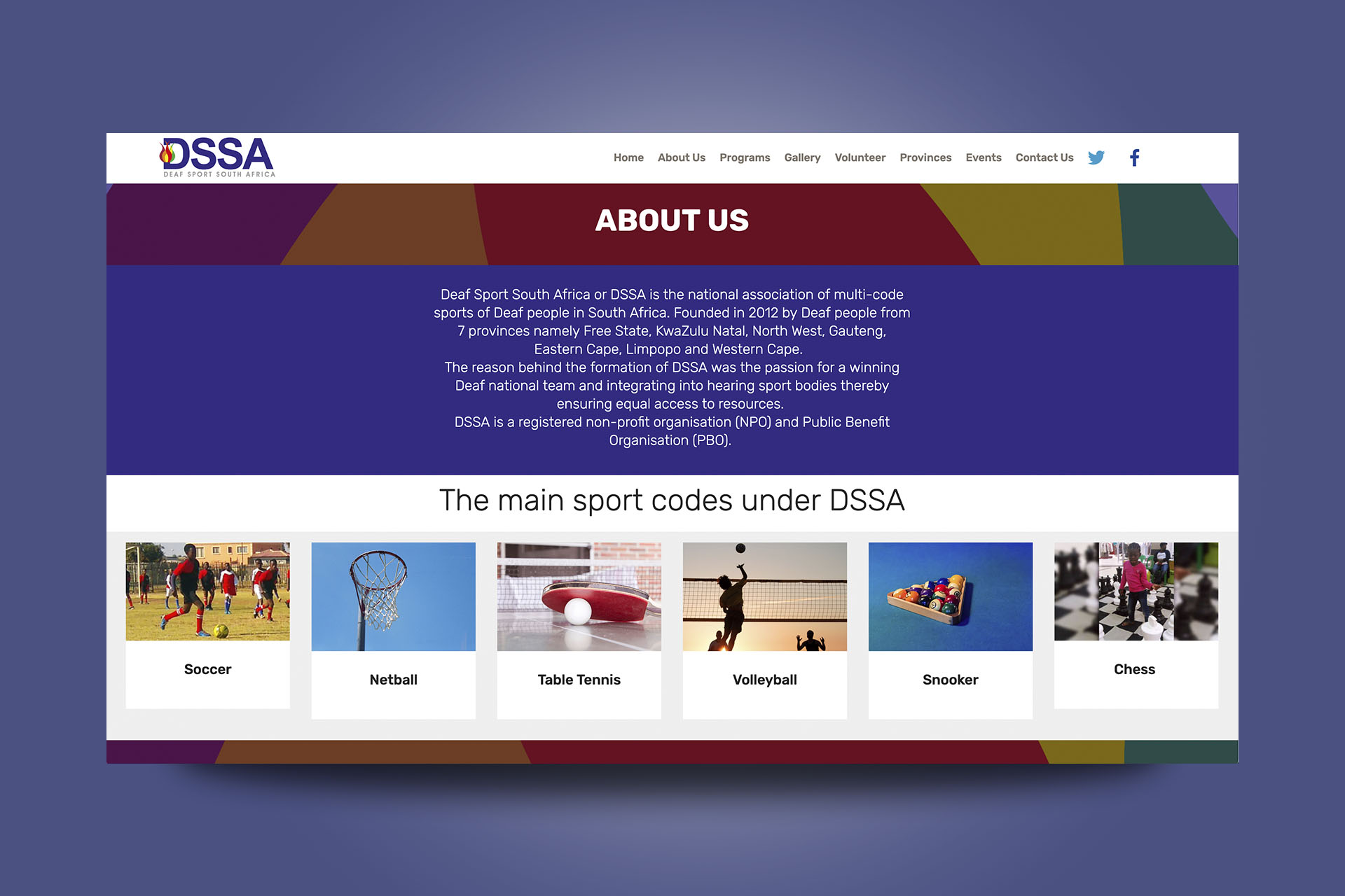 Deaf Sport South Africa Website Design