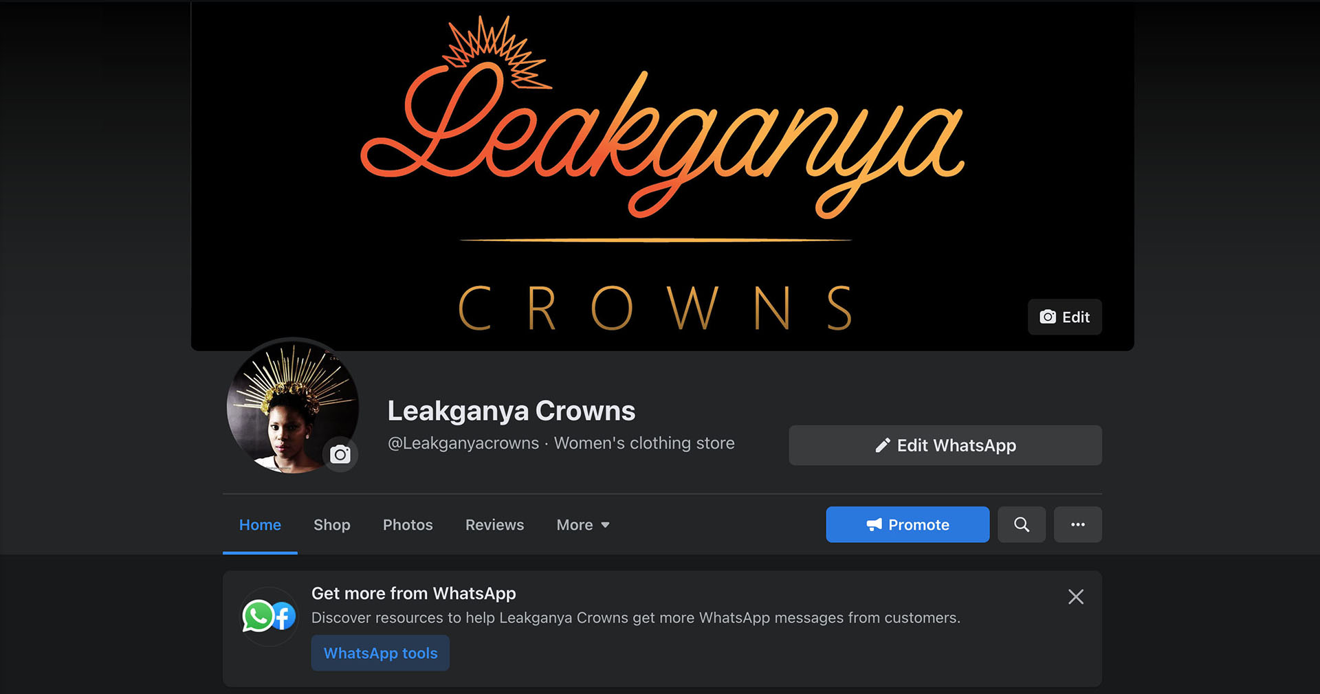 Leakganya Crowns - Social Media Branding