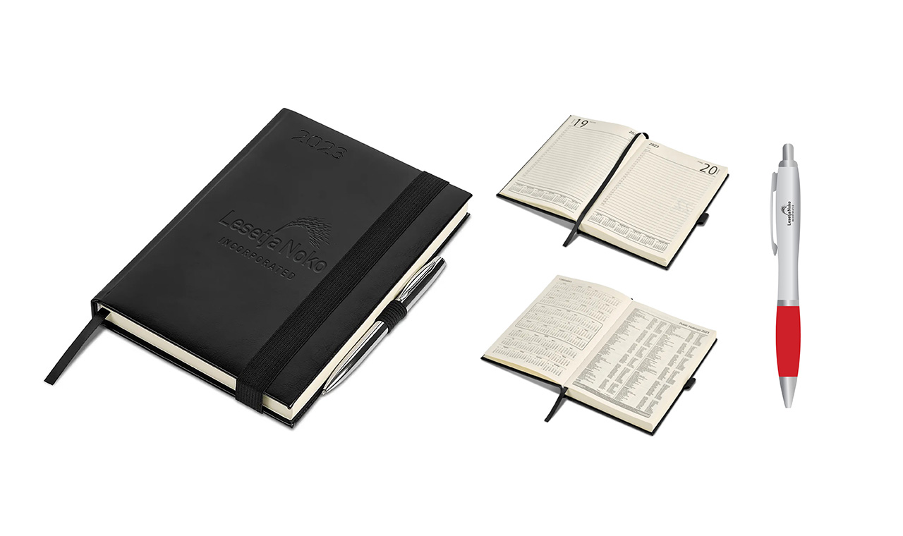 Graphic Design Services - Diary and Pen Design, Supply and Production